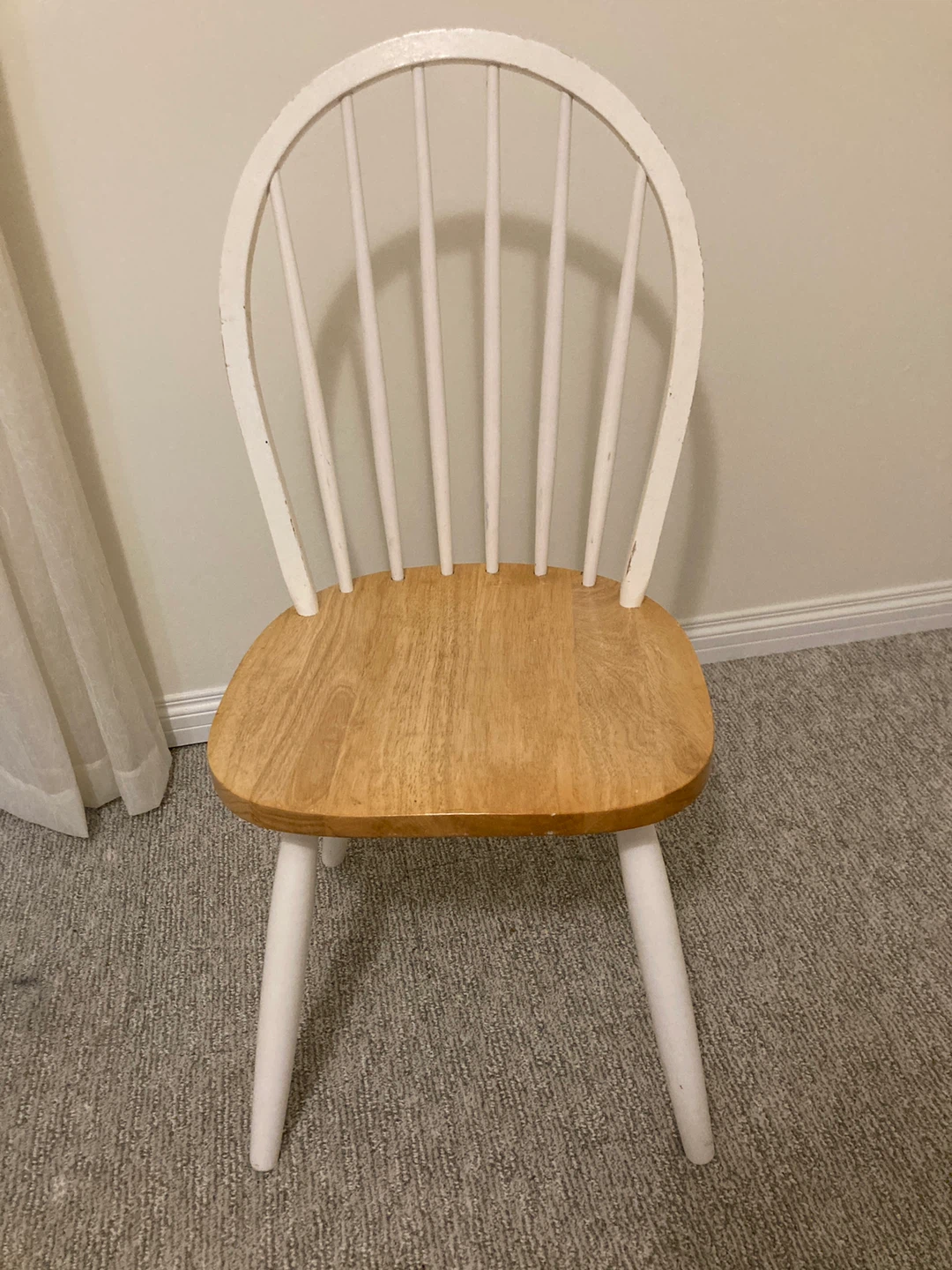 White Spindle Back Chair