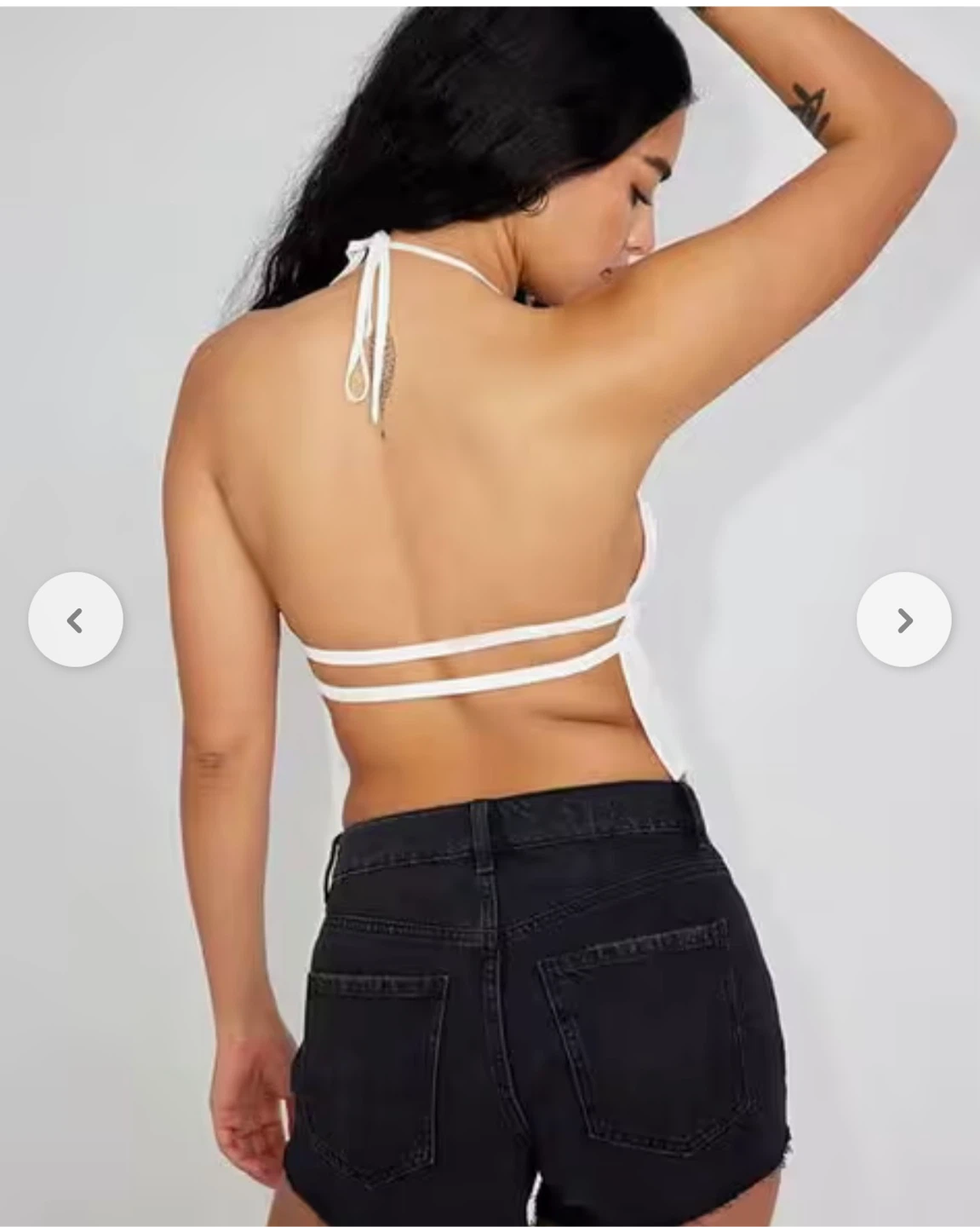 Garage Kristin cage back halter top white - photo 2