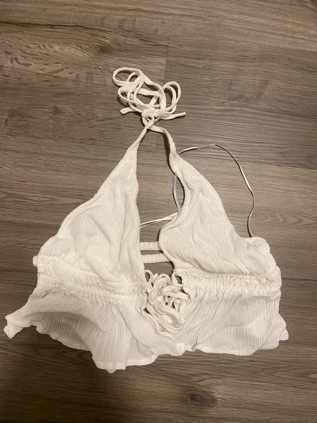 Garage Kristin cage back halter top white - photo 5