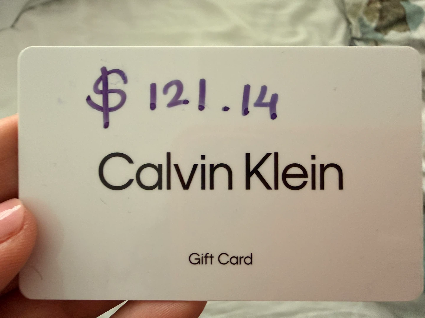 Calvin Klein $121.14 Gift Card
