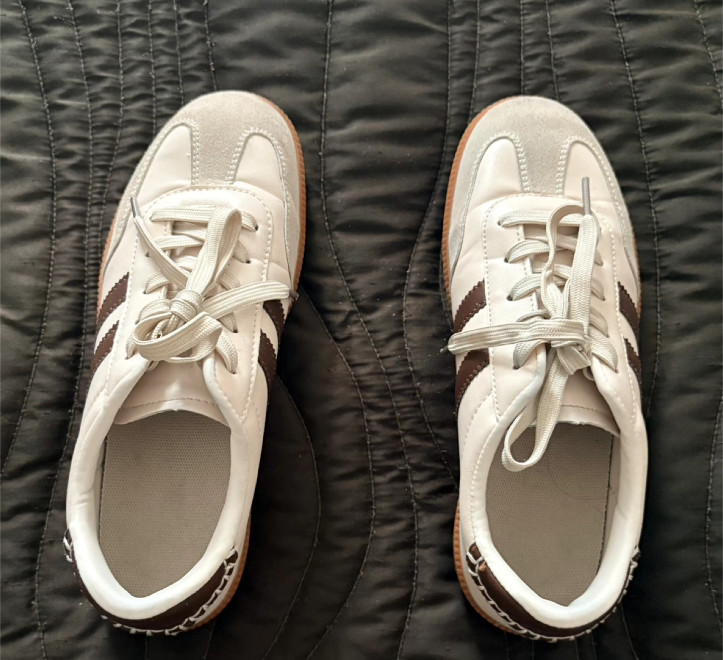 White and brown running shoes - Size 7 - photo 2