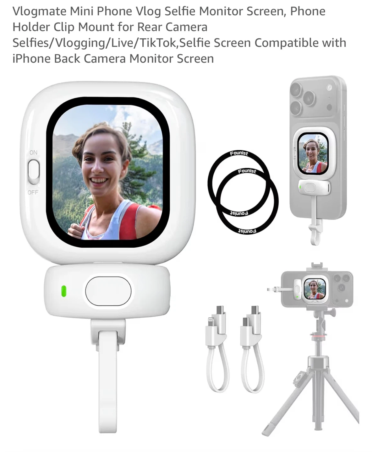 Founist Vlogmate Mini Selfie Monitor Screen - photo 3
