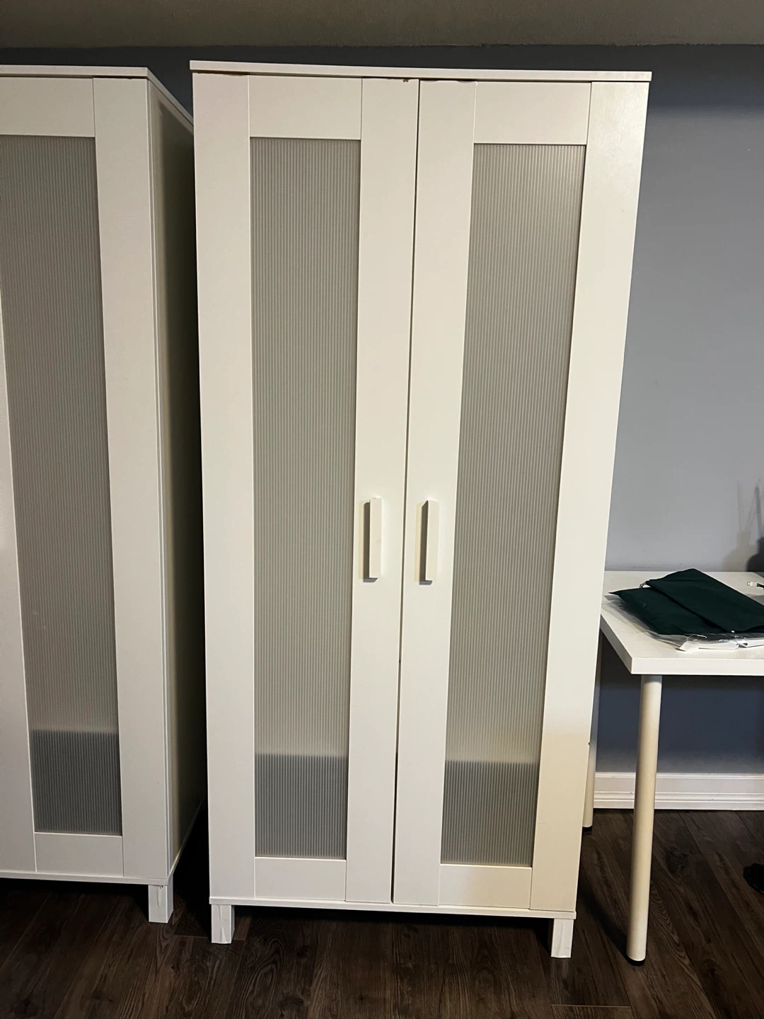 IKEA - White Double Door Wardrobe with Hanging Rail