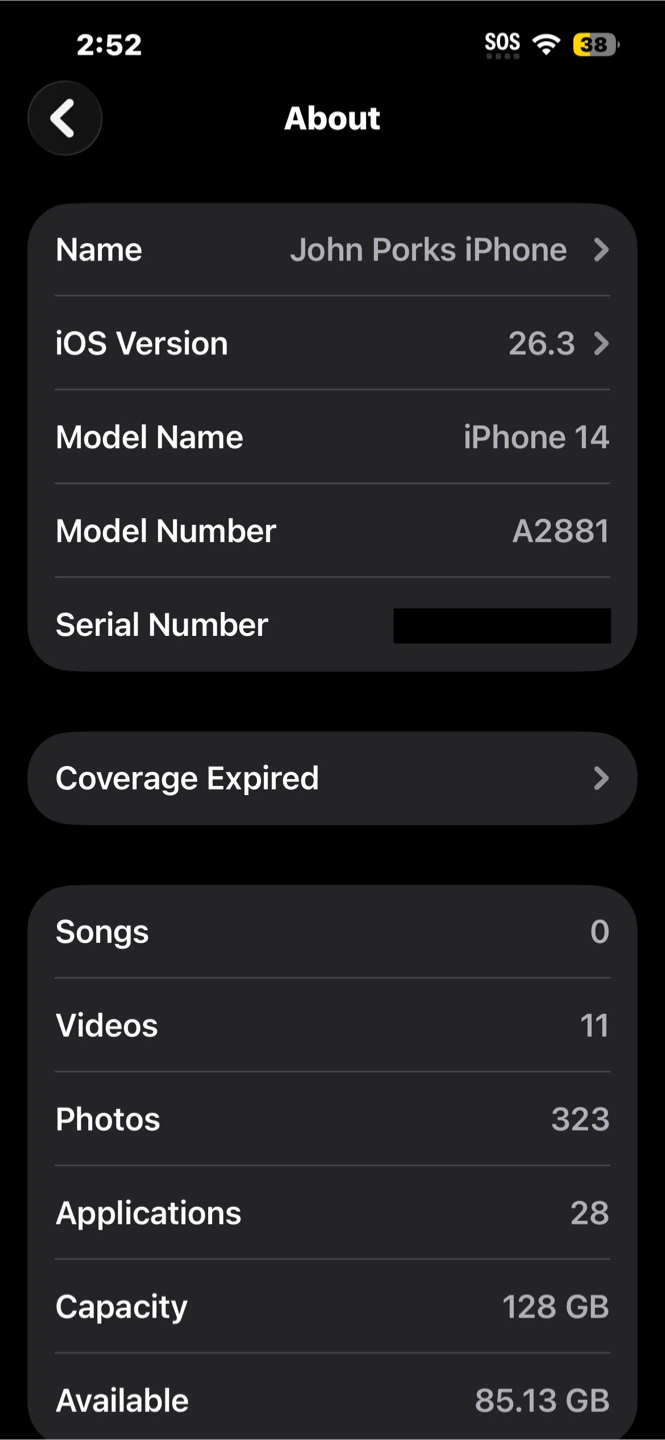 Unlocked iPhone 14 128GB Blue - Excellent Condition - 87% Bh - photo 4