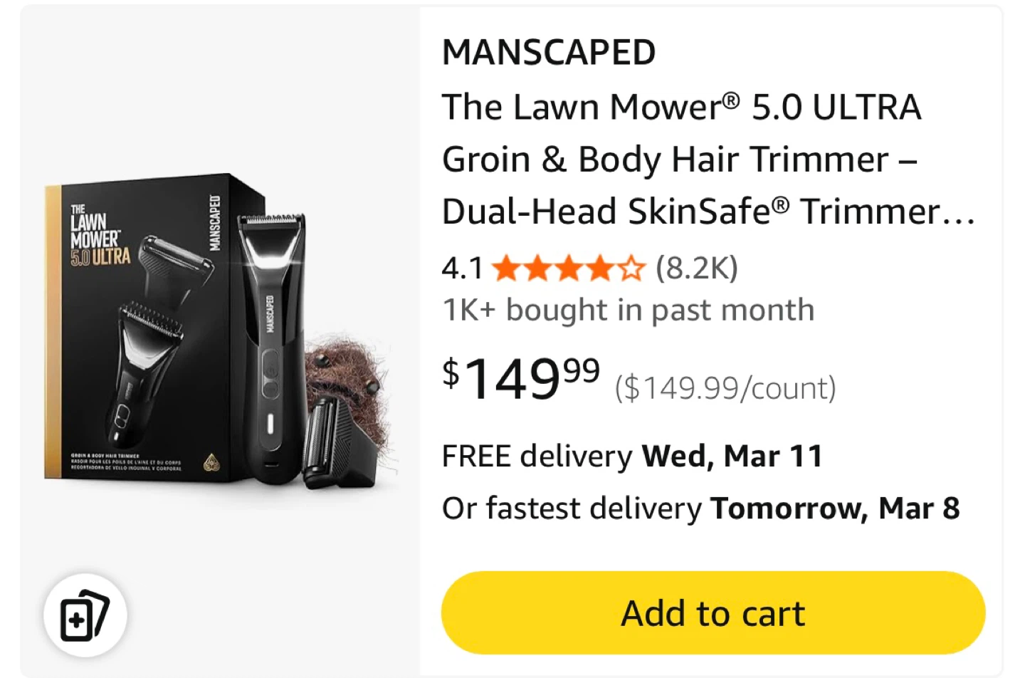 MANSCAPED Lawn Mower 5.0 ULTRA Groin & Body Hair Trimmer - photo 4