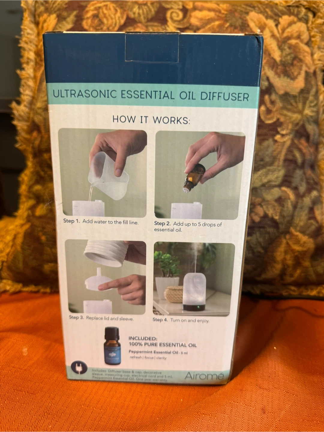 Airome Ultrasonic Essential Oil Diffuser with Frosted Glass - photo 3