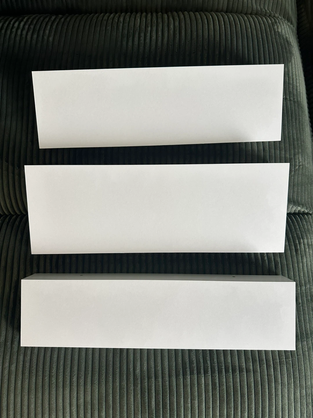 Set of 3 White Floating Shelves