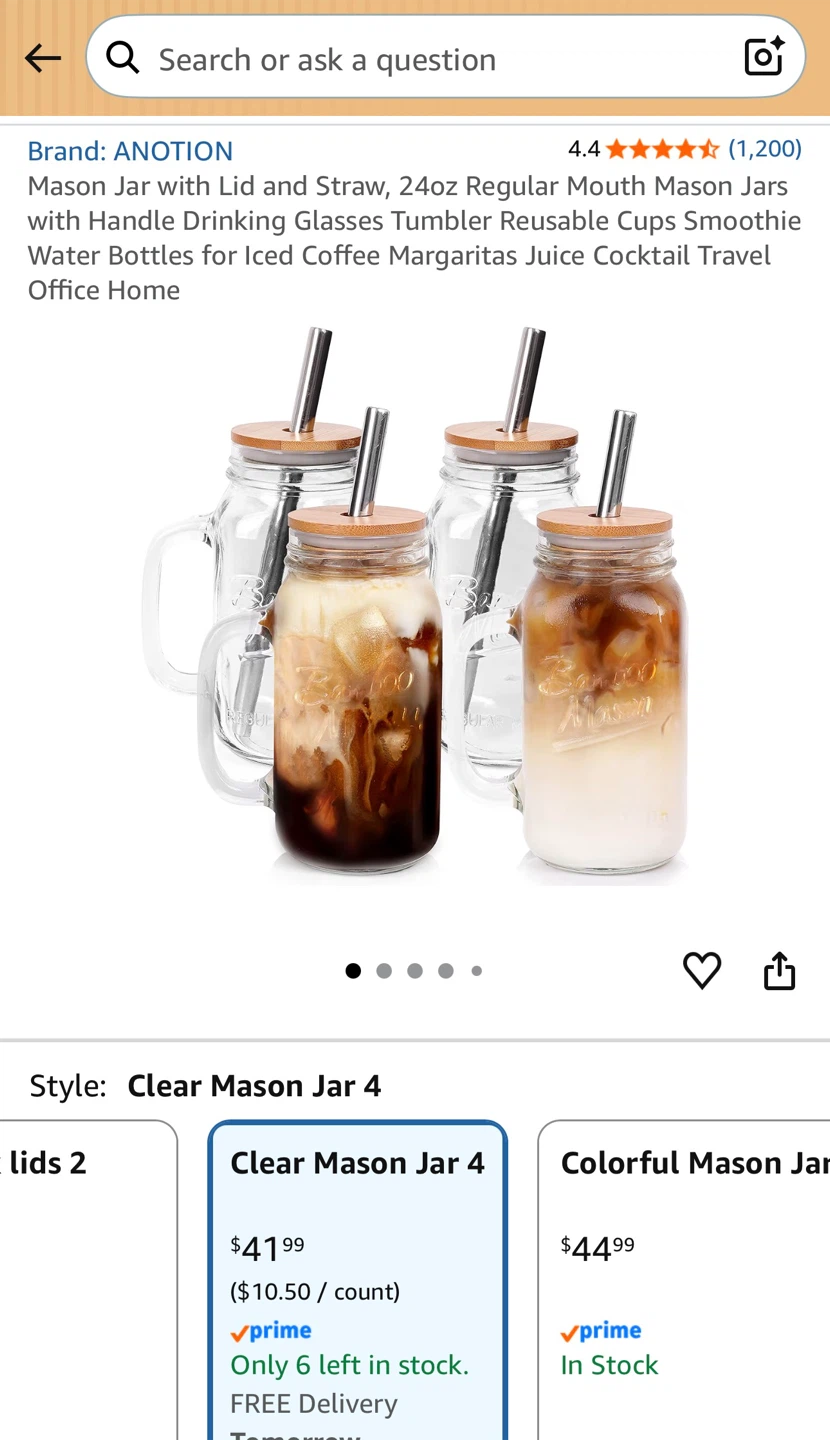 Free 8 Mason Jar Tumbler with Lid and Straw - photo 2