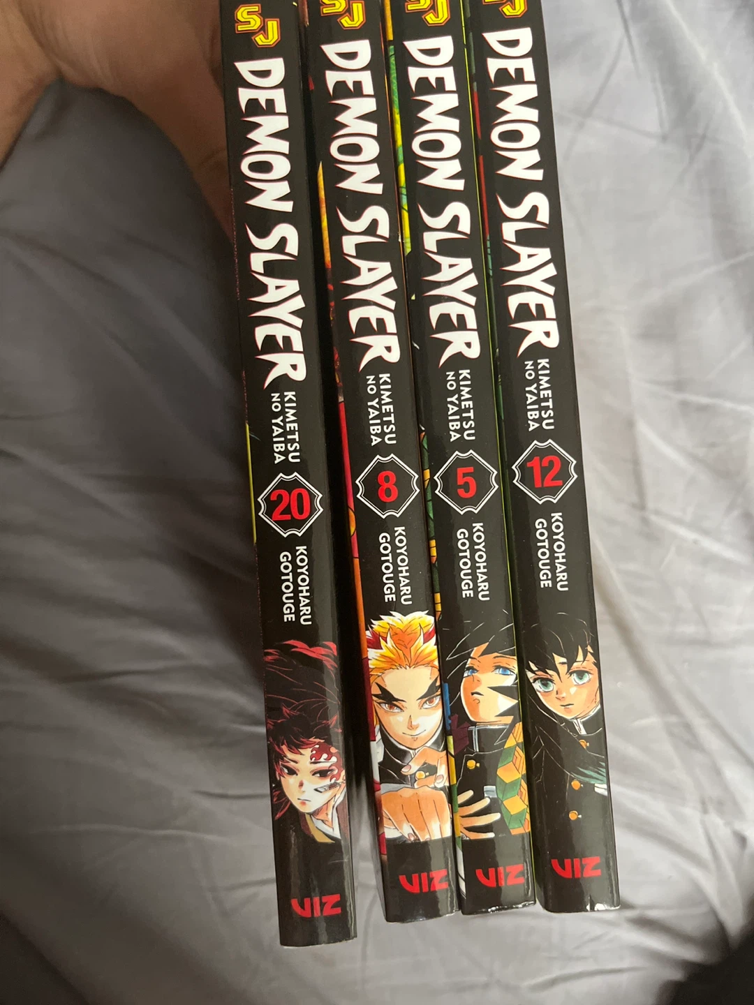 Demon Slayer Manga Volumes 5, 8, 12, 20