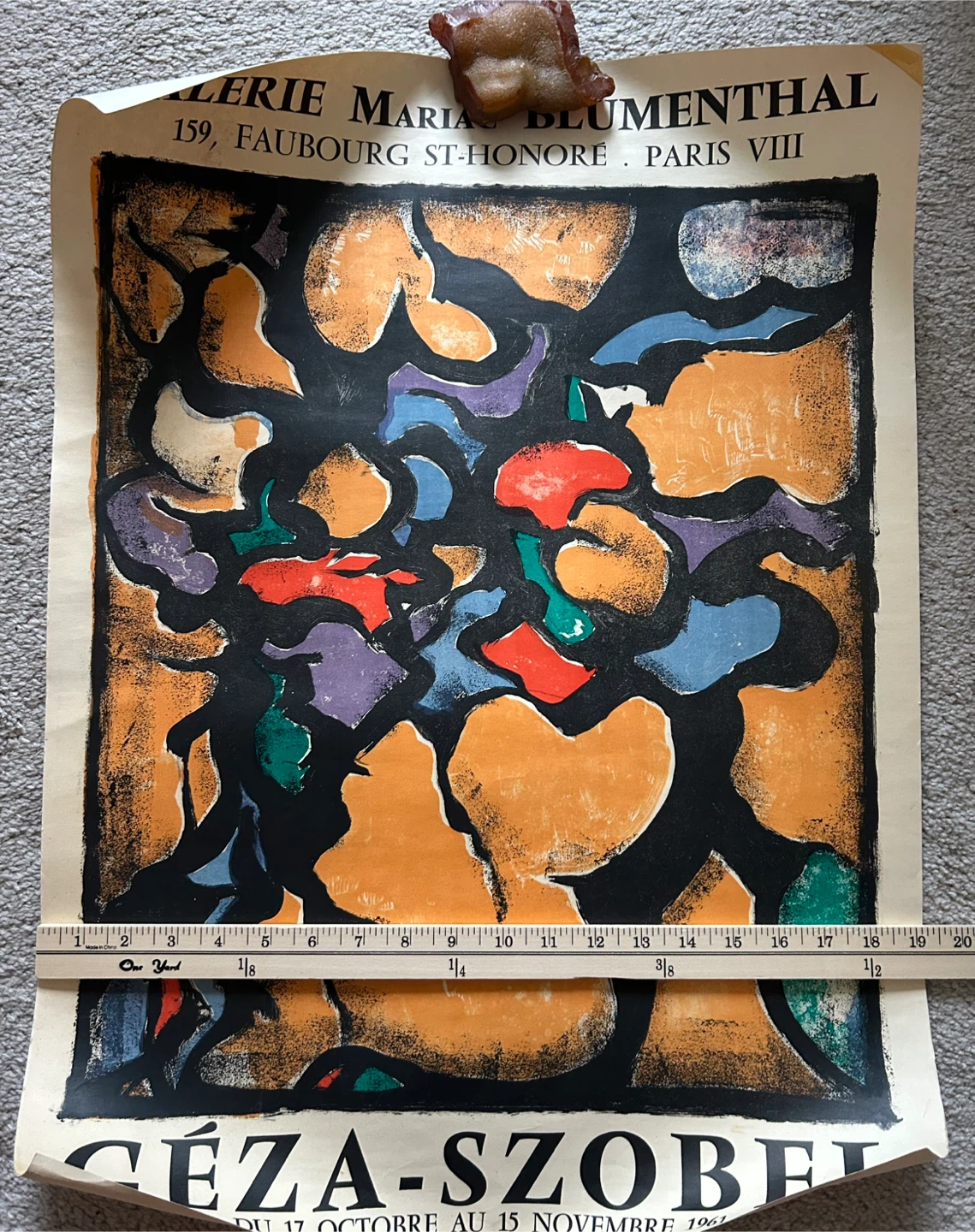 Vintage French Art Exhibit Poster 1960s - photo 3