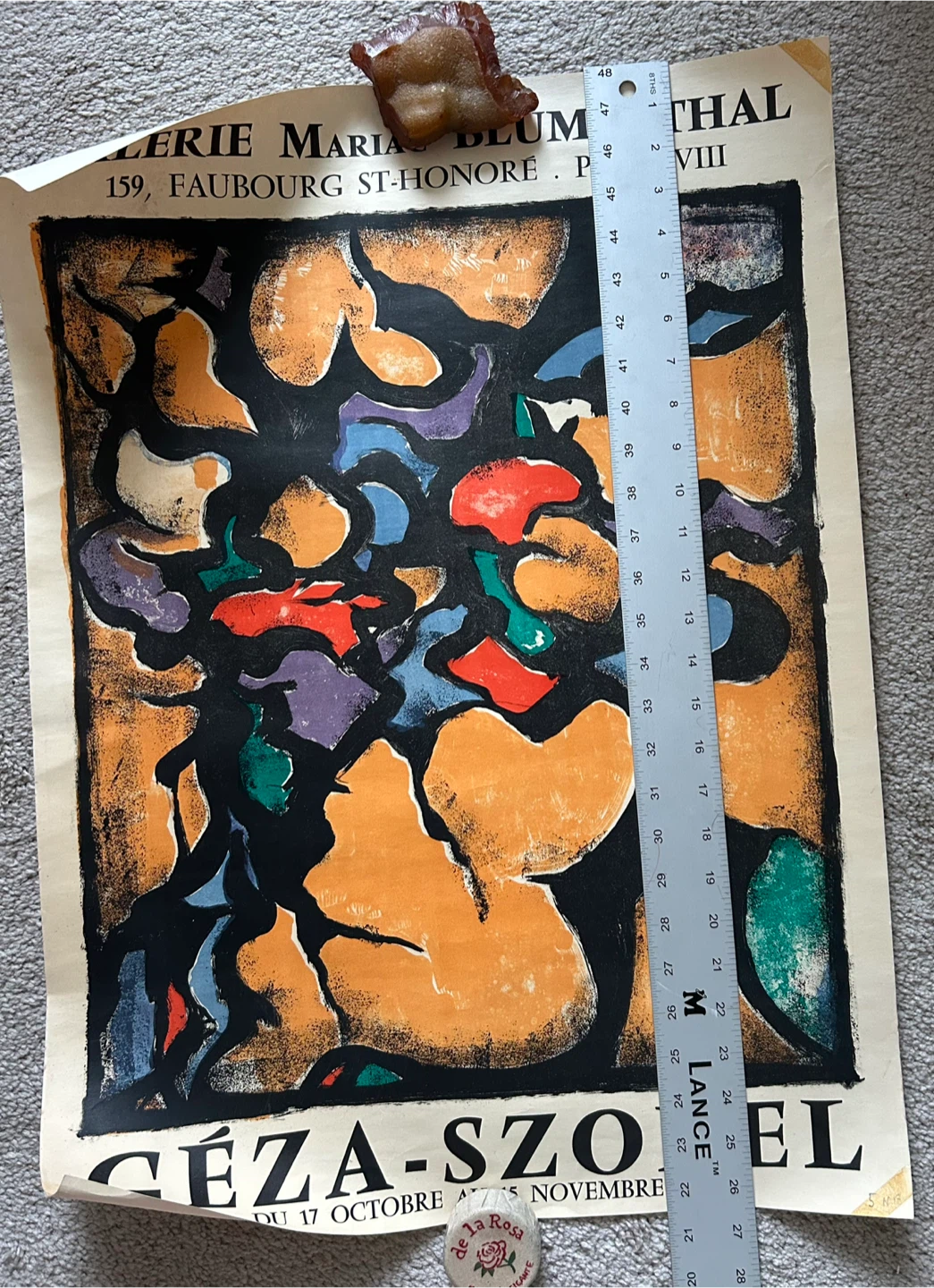 Vintage French Art Exhibit Poster 1960s - photo 2