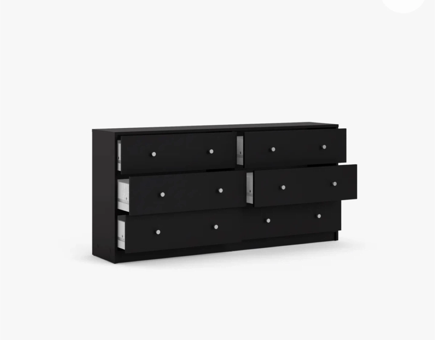 Black 6-Drawer Dresser - photo 3