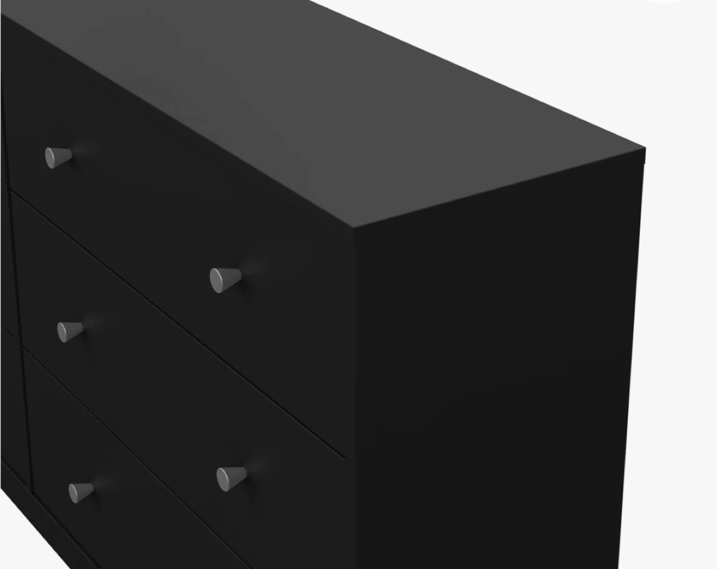 Black 6-Drawer Dresser - photo 2