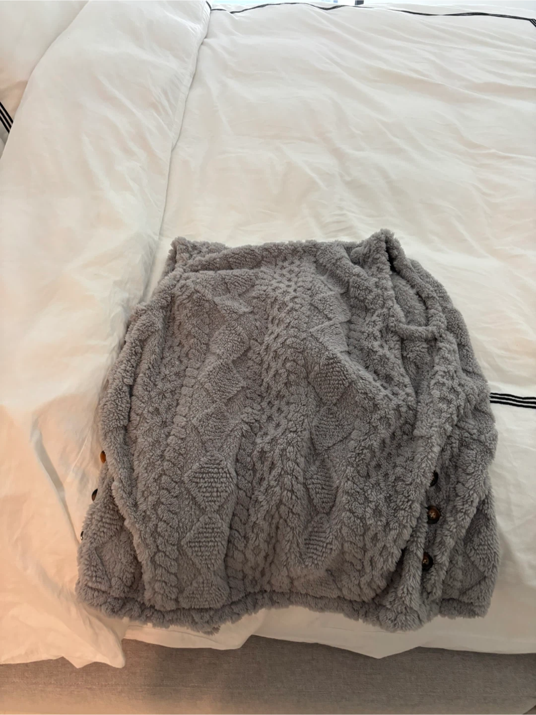 Grey Hooded Sherpa Vest - photo 2