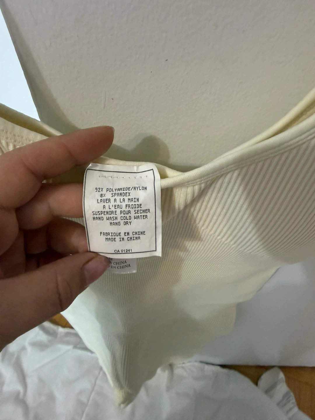 New Mix Classic Ribbed Bodysuit - Cream, Size M - photo 5