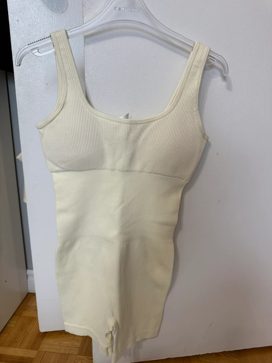 New Mix Classic Ribbed Bodysuit - Cream, Size M