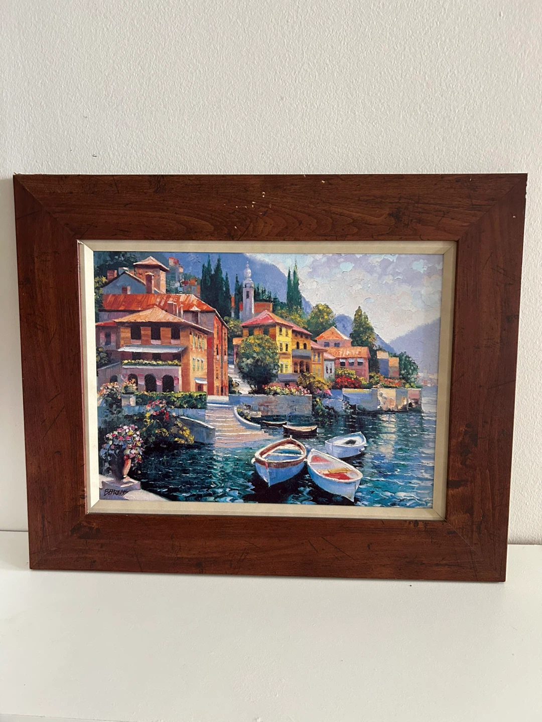 SET OF 2: Framed Prints of Paintings of Village Scenes - photo 5
