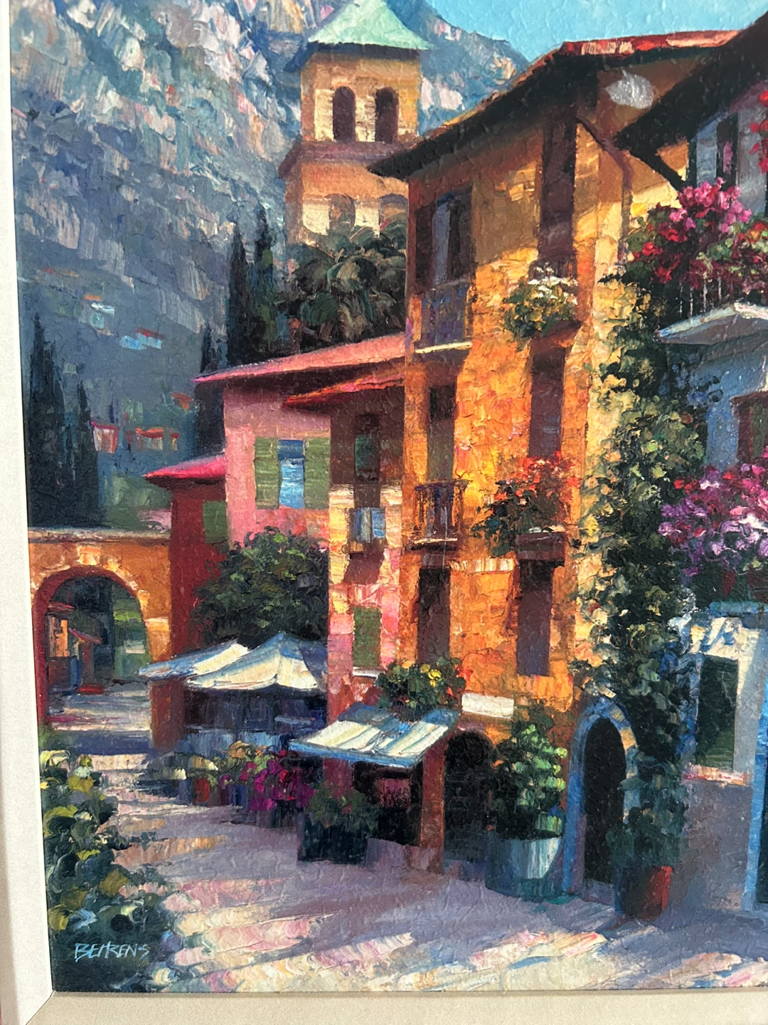 SET OF 2: Framed Prints of Paintings of Village Scenes - photo 2