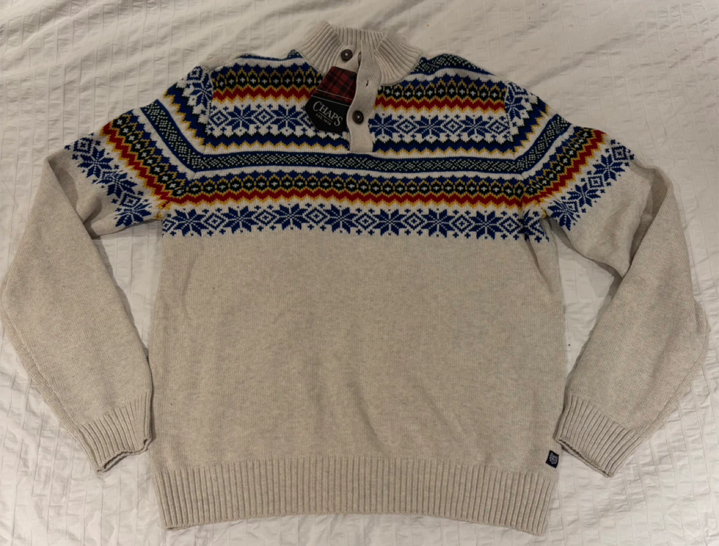 Chaps Fair Isle Henley Sweater - photo 2