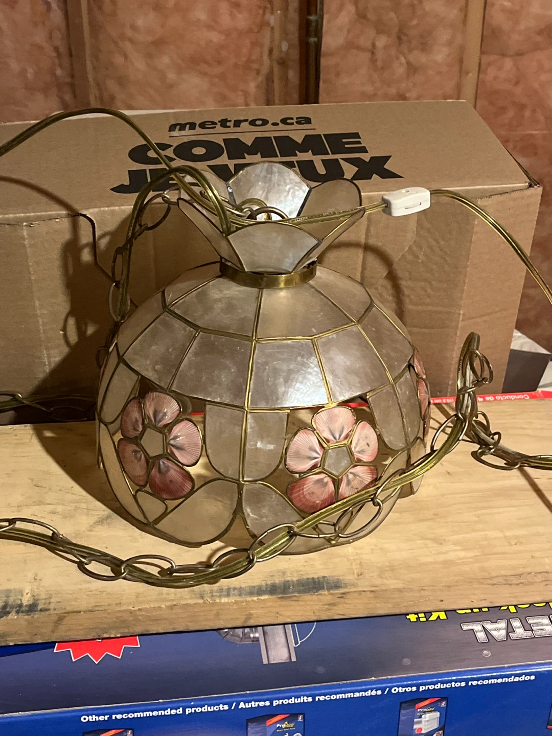 Vintage shell lampshade