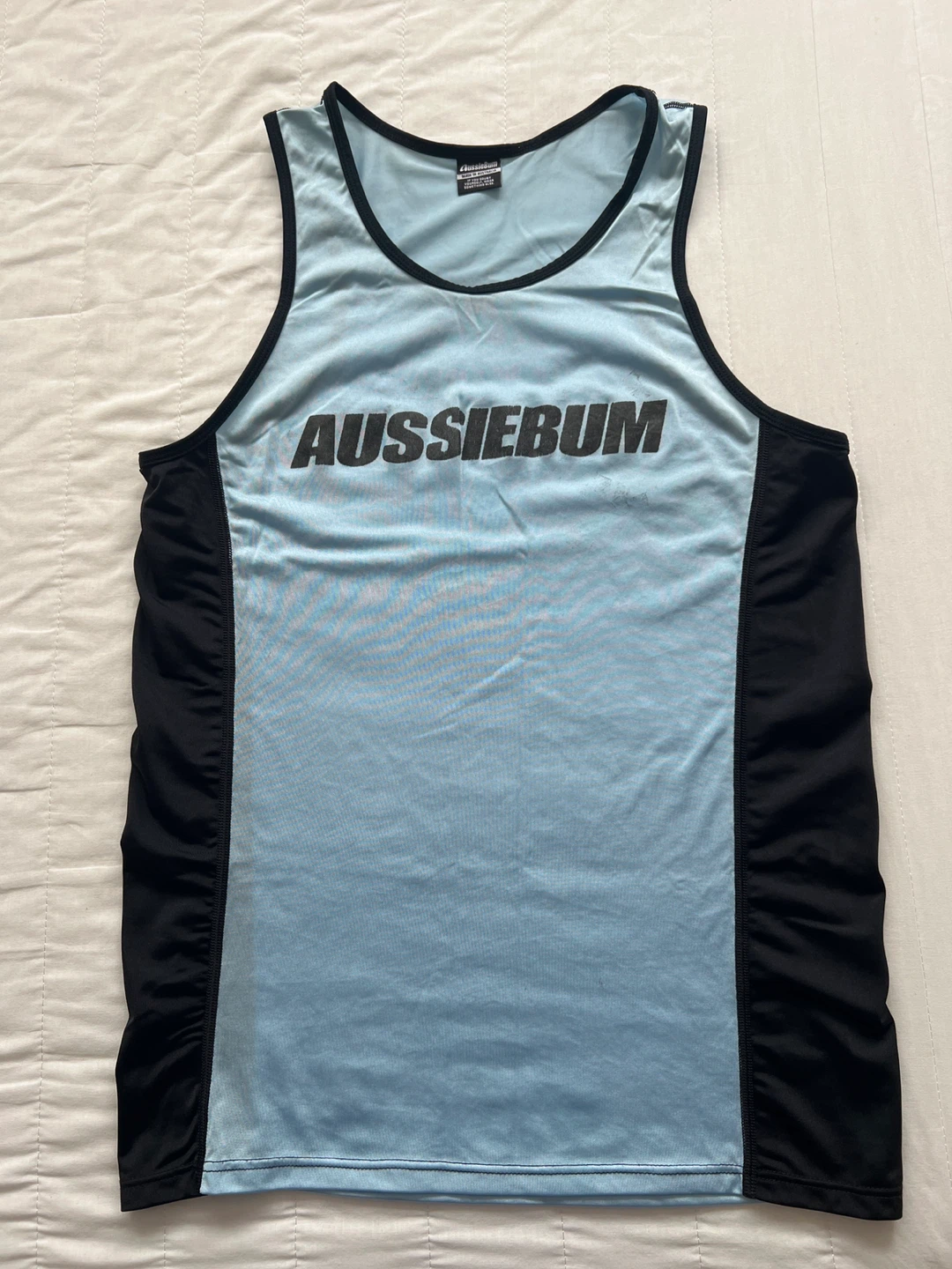 AussieBum Men's Athletic Tank Top - sky blue /Black