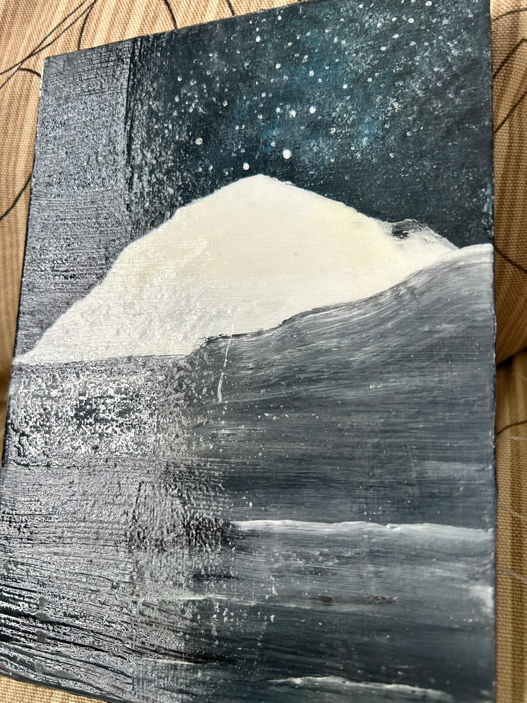 Original Acrylic Painting - Mountain Night Sky - photo 3