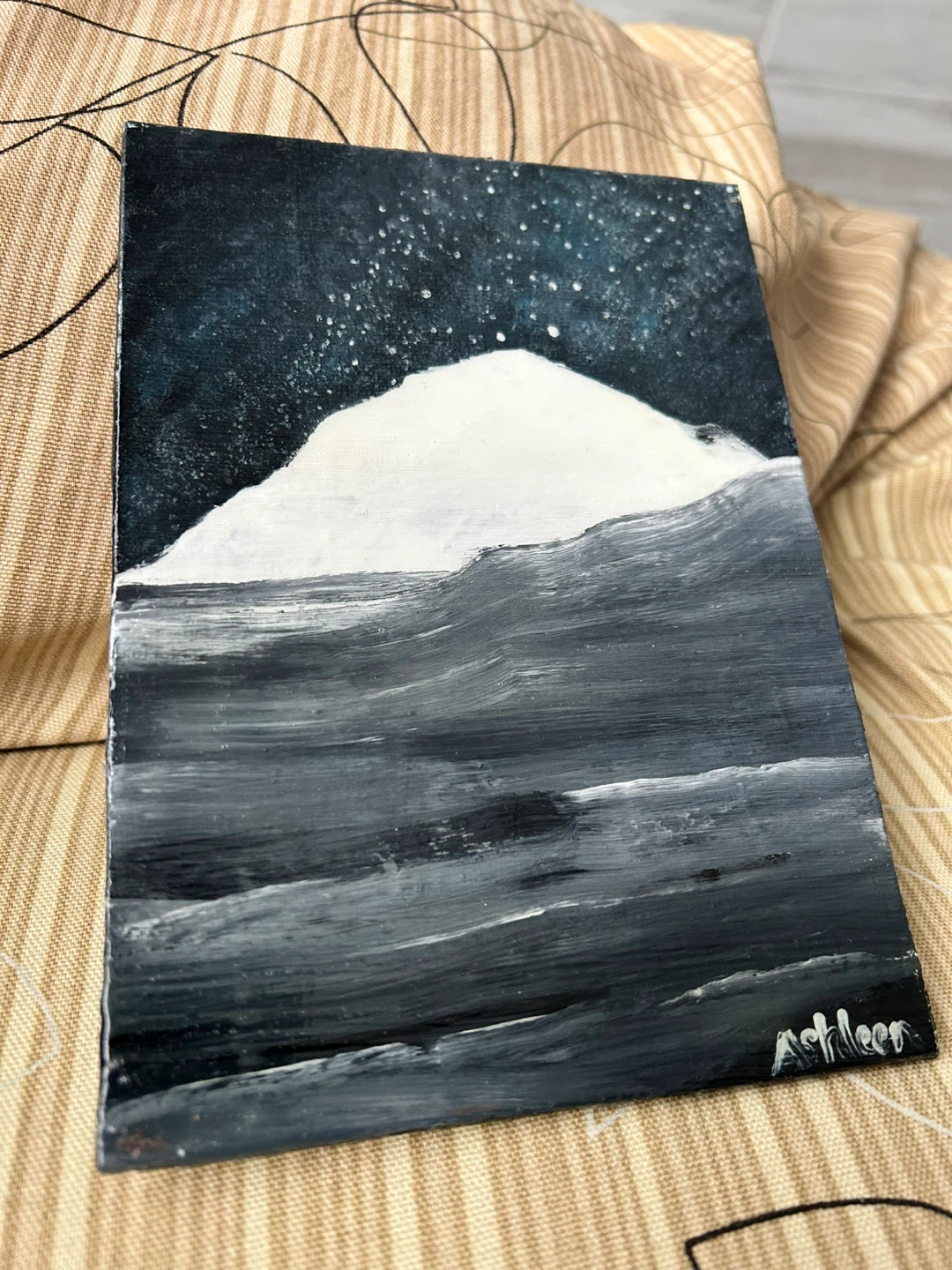 Original Acrylic Painting - Mountain Night Sky - photo 5