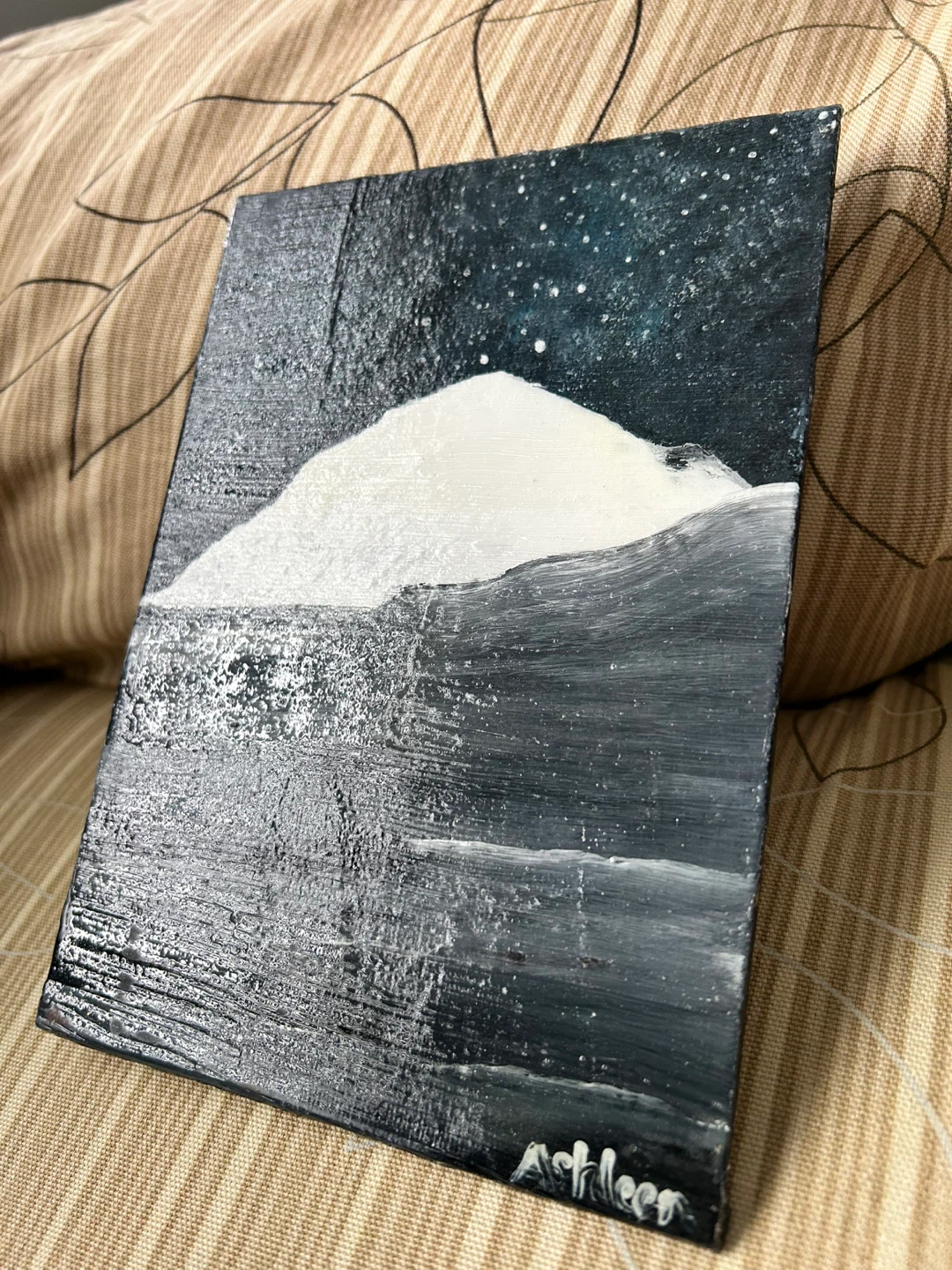 Original Acrylic Painting - Mountain Night Sky - photo 4
