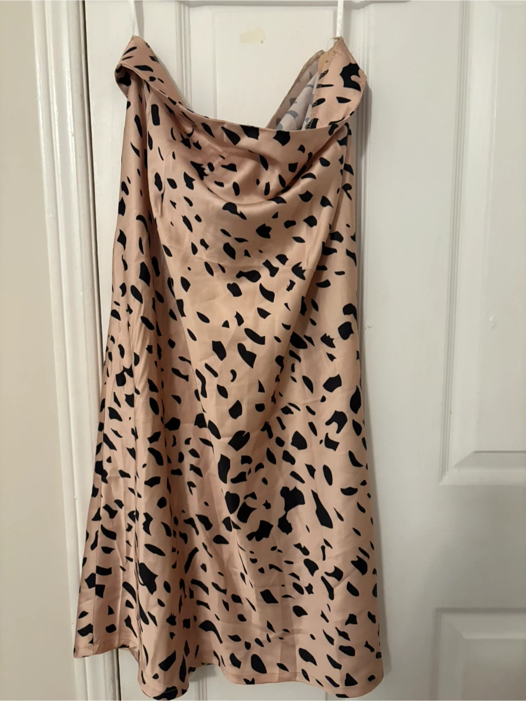 Women's Satin Leopard Print Slip Skirt