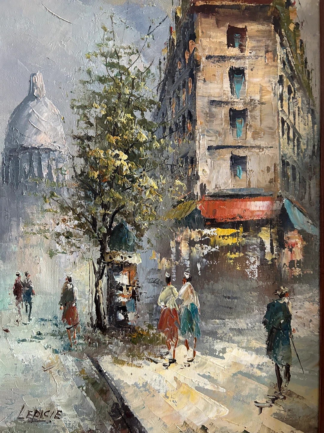 Vintage Original Oil Painting - Paris Street Scene by Lepicie - photo 2