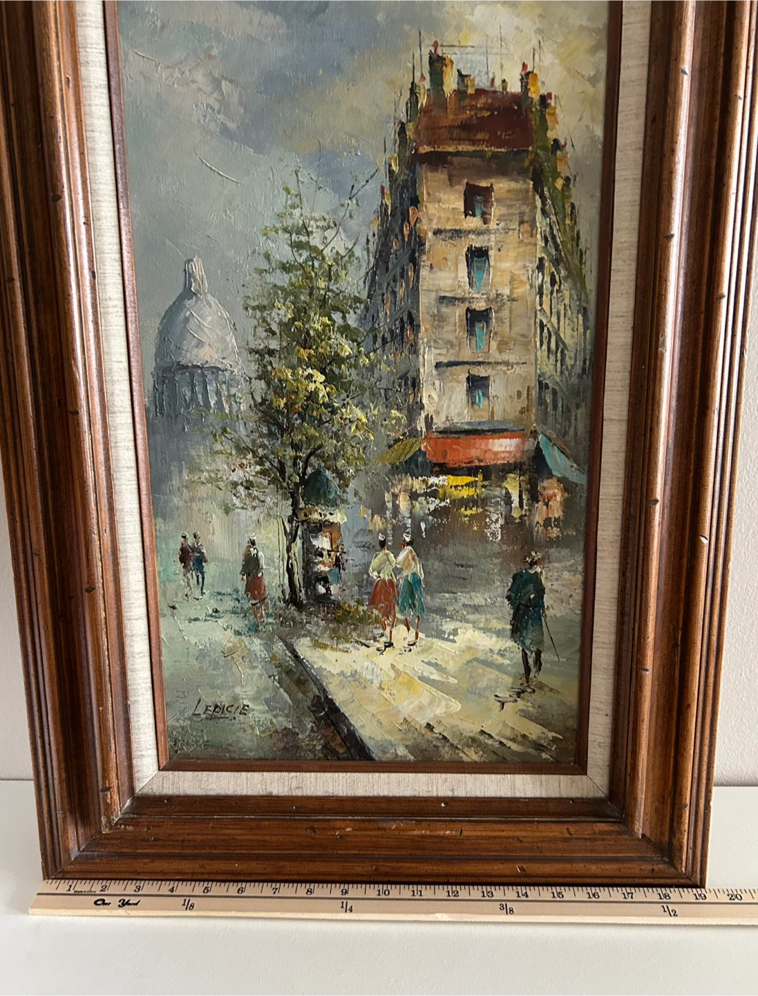 Vintage Original Oil Painting - Paris Street Scene by Lepicie - photo 3