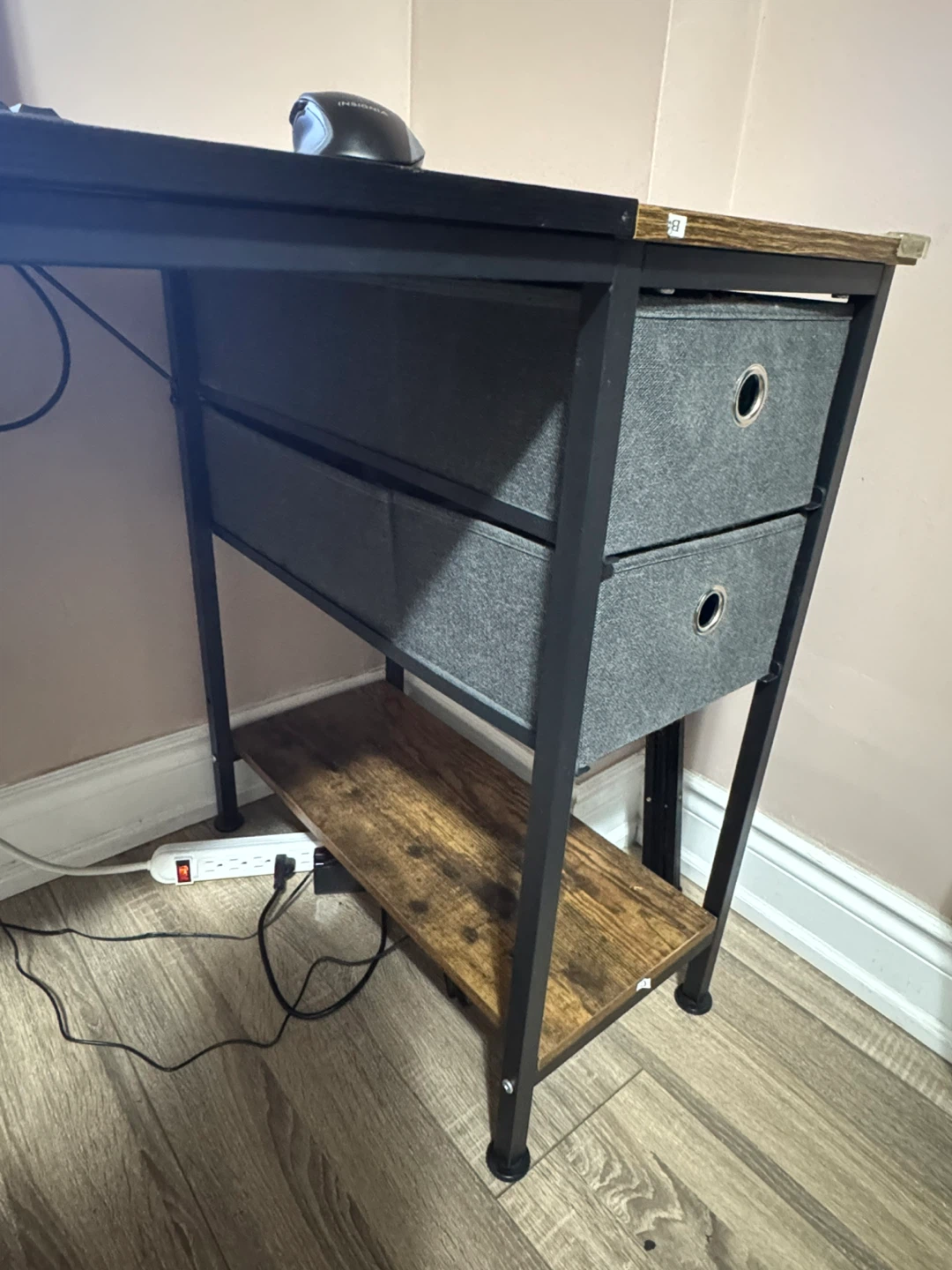 47” Computer Desk with Drawers – Black – Modern Office Table - photo 3