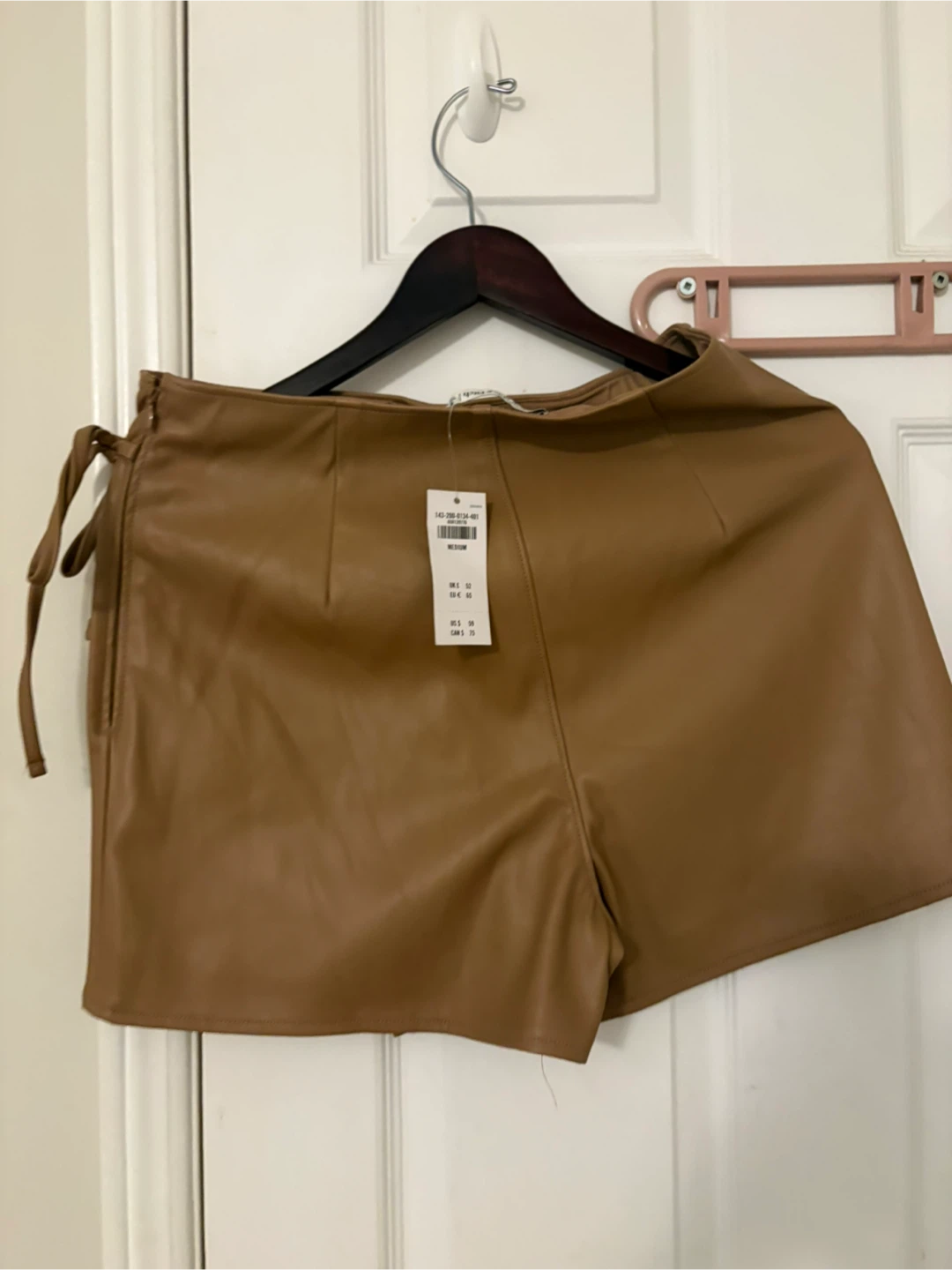 AEO Faux Leather Wrap Skort