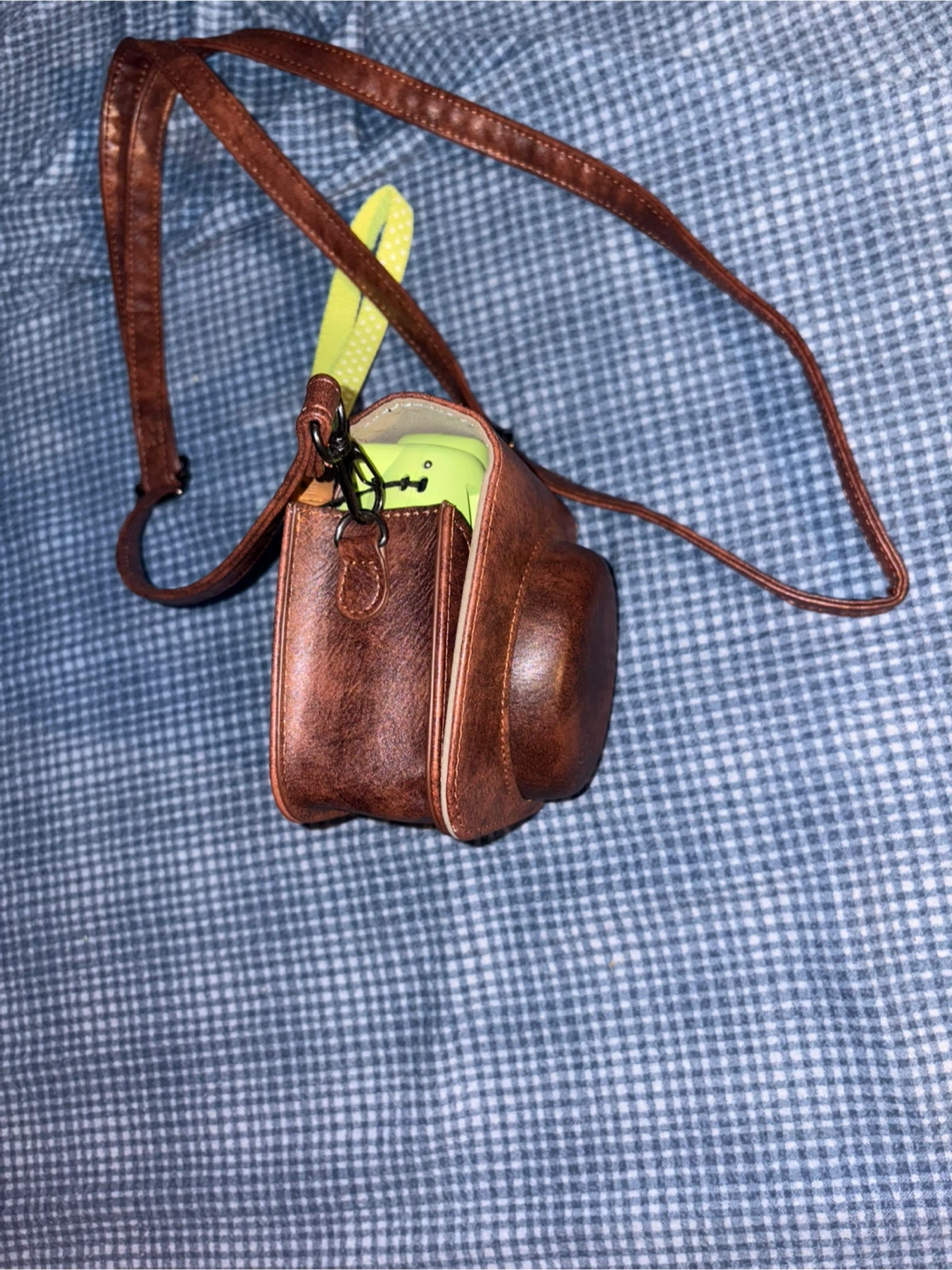 Fujifilm Instax Mini 9 Camera with Brown Case - Lime Green - photo 2