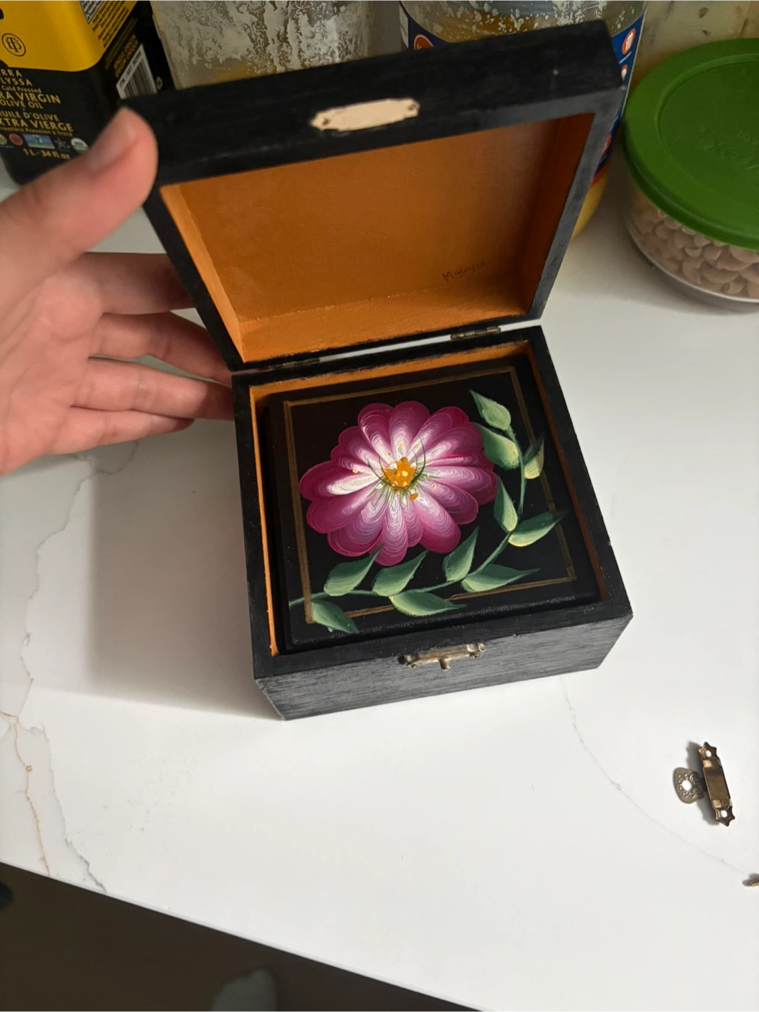 Floral hand painted coasters - photo 2