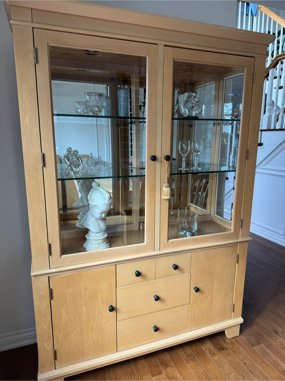 Bernhardt Dining Room Set - 6 Padded Seats/ China Cabinet