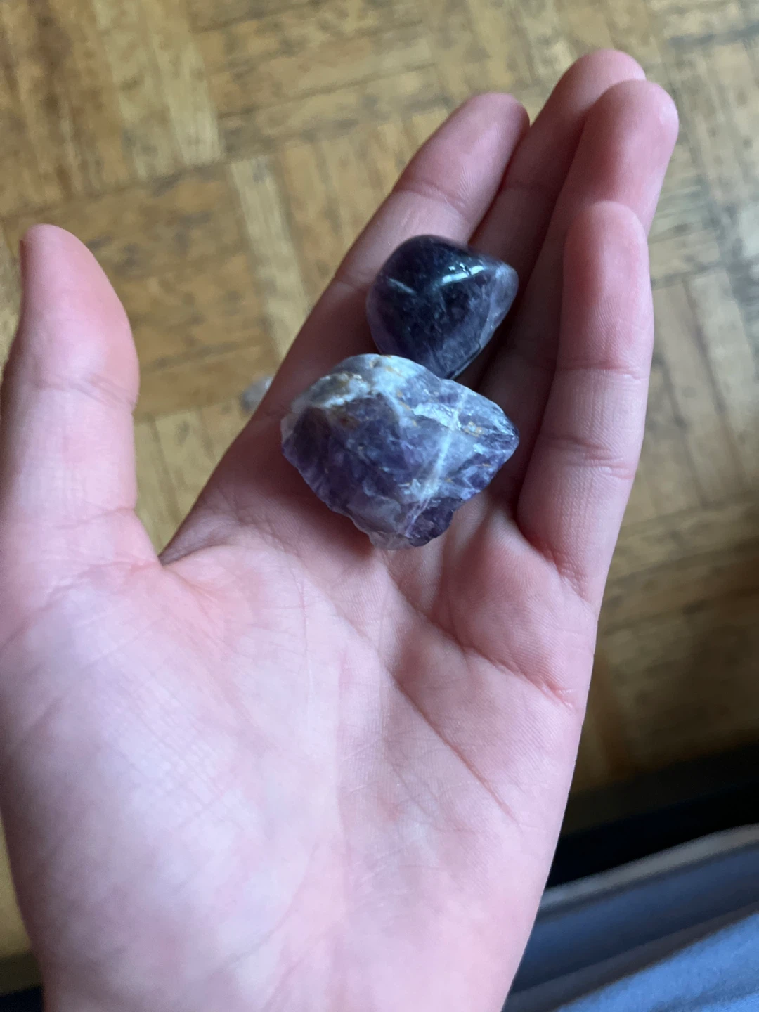 2 Purple Amethyst Crystals