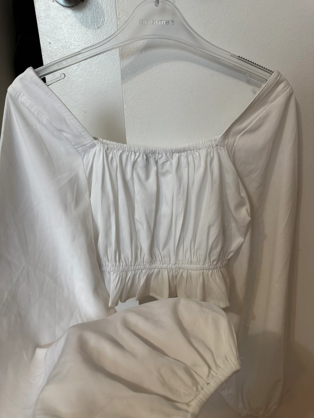 NA-KD White Square Neck Cropped Top - Size 36 - photo 4