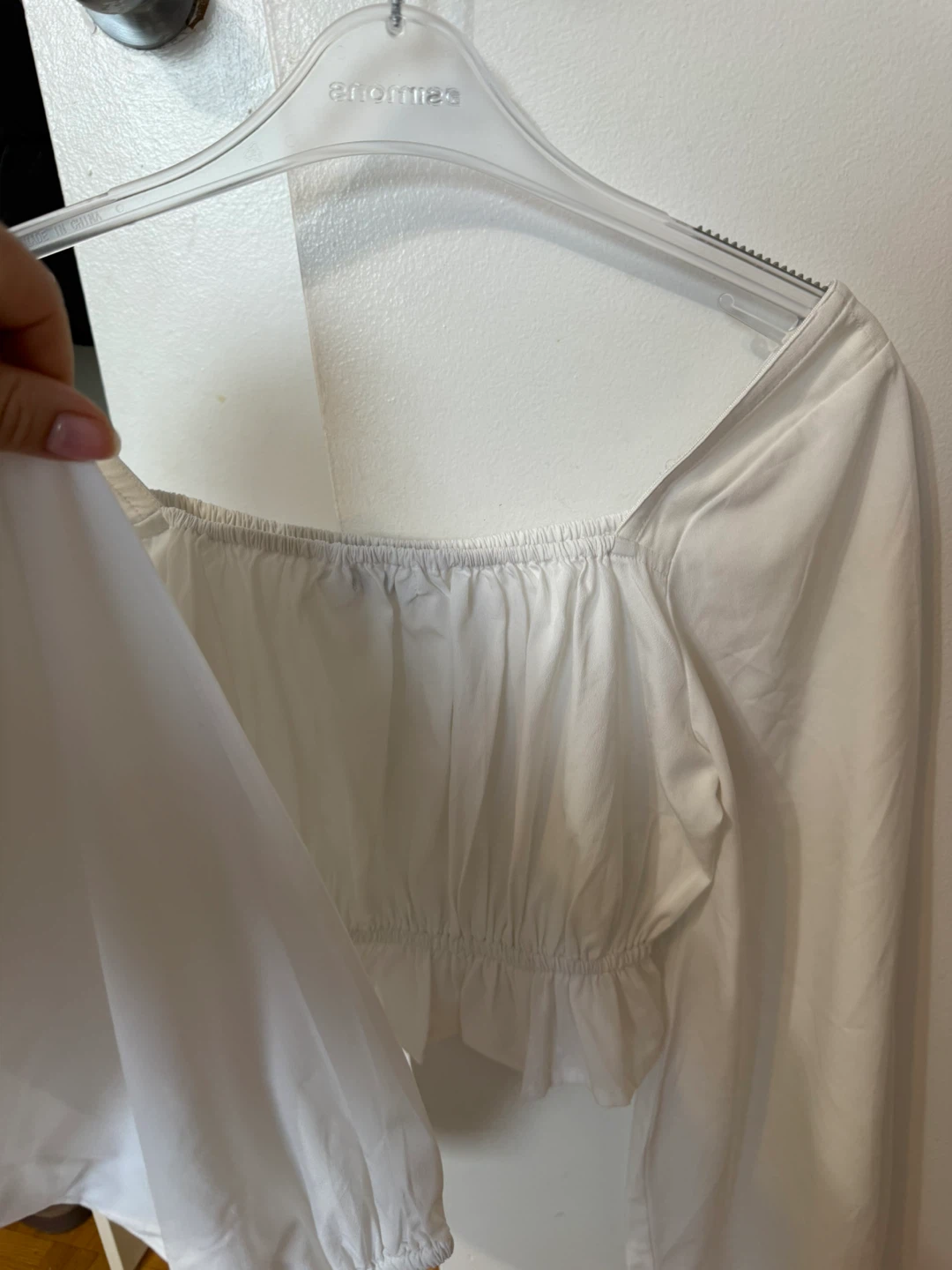 NA-KD White Square Neck Cropped Top - Size 36 - photo 5