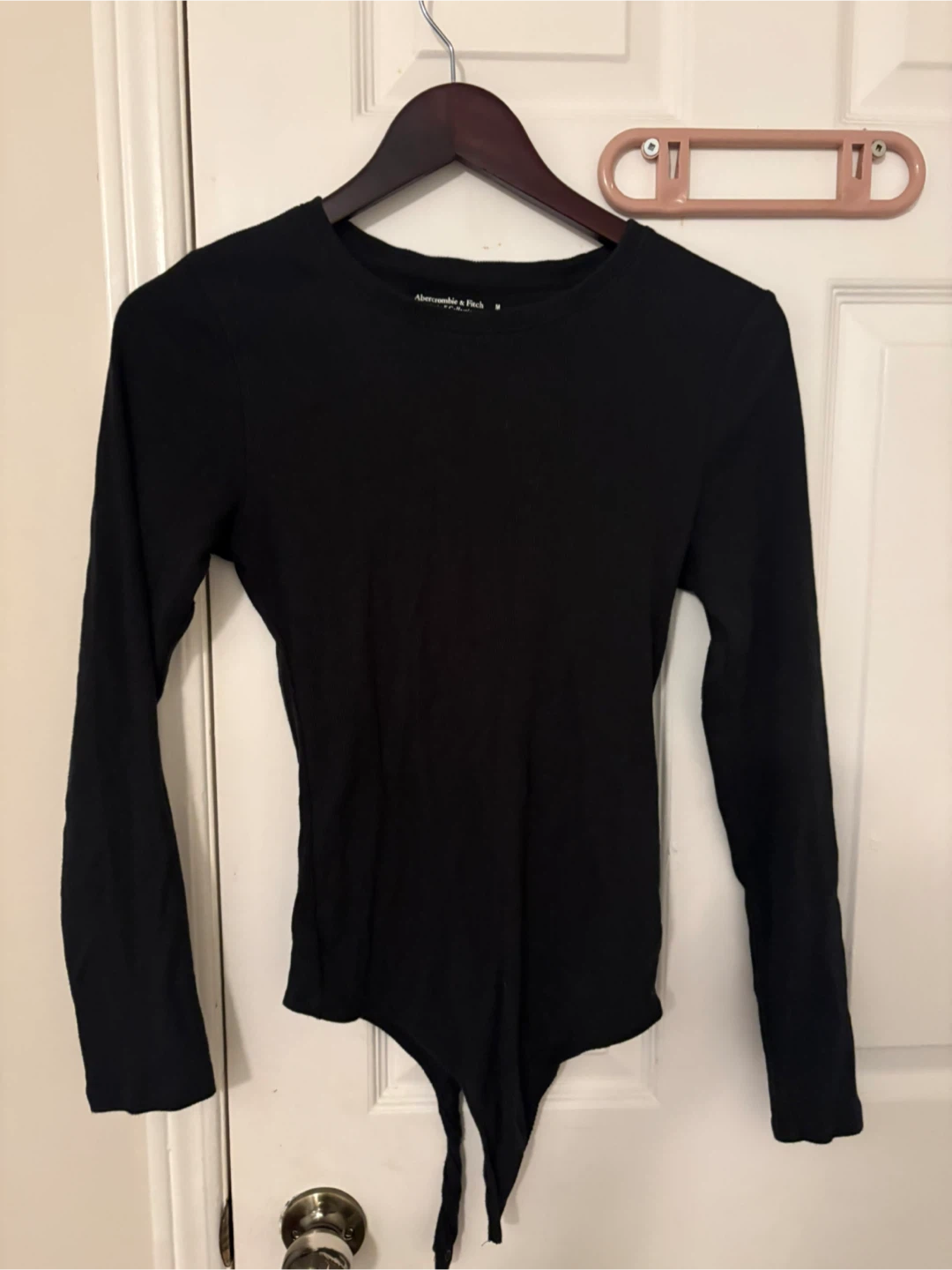 Abercrombie & Fitch Black Long Sleeve Bodysuit - Medium