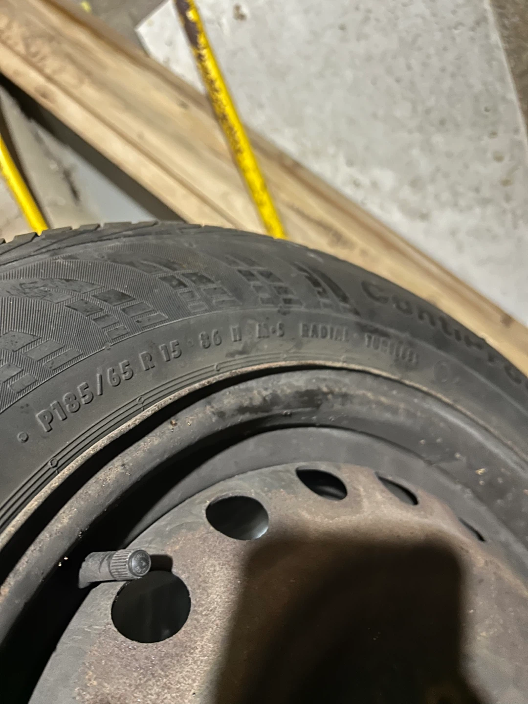 Continental ContiPro P185/65 R15 Radial Tires (set of 4 on rims)