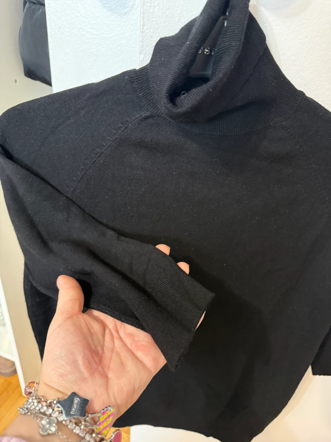 ZARA Black Short Sleeve Turtleneck Sweater - Size M - photo 4