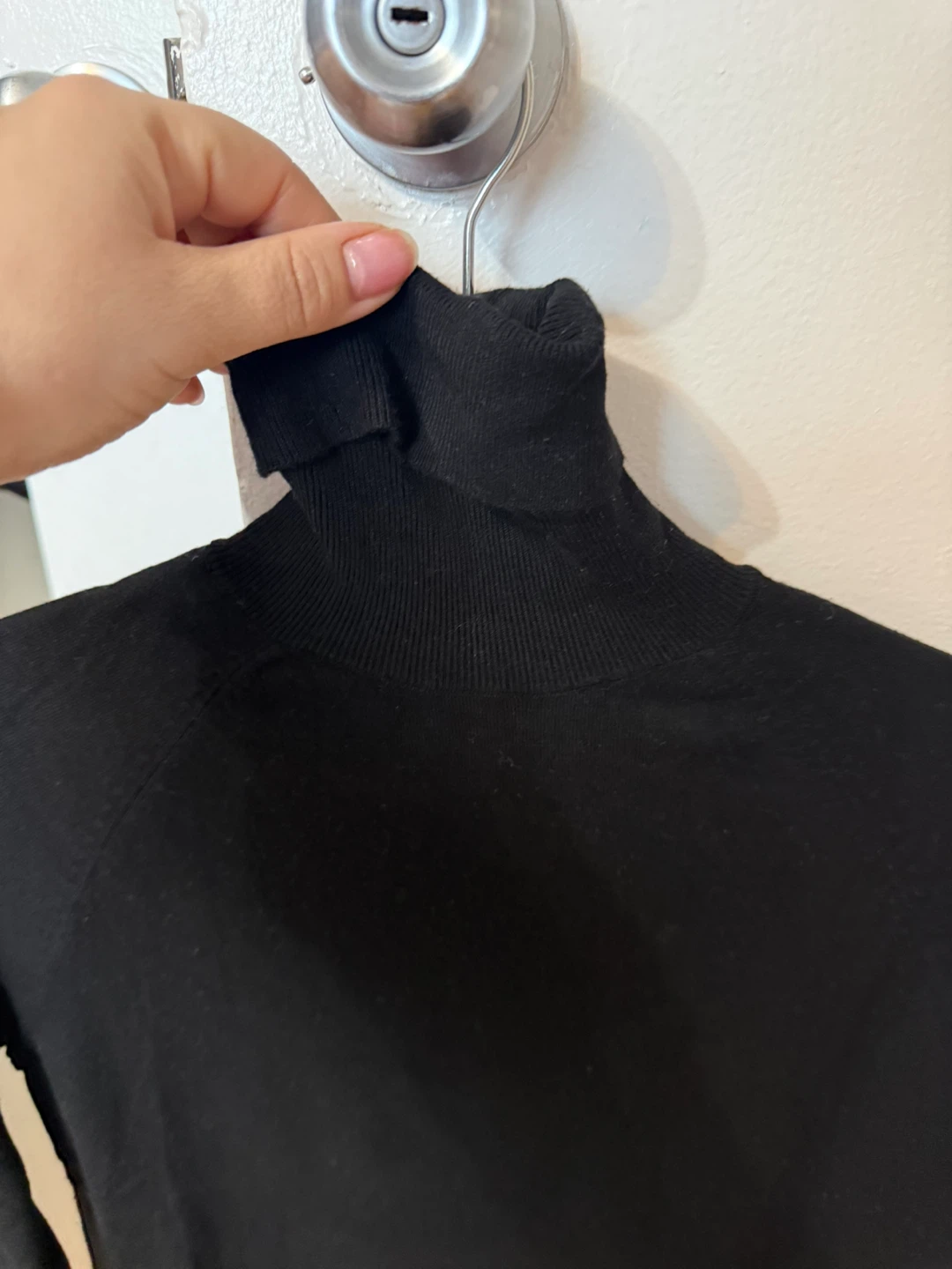 ZARA Black Short Sleeve Turtleneck Sweater - Size M - photo 2