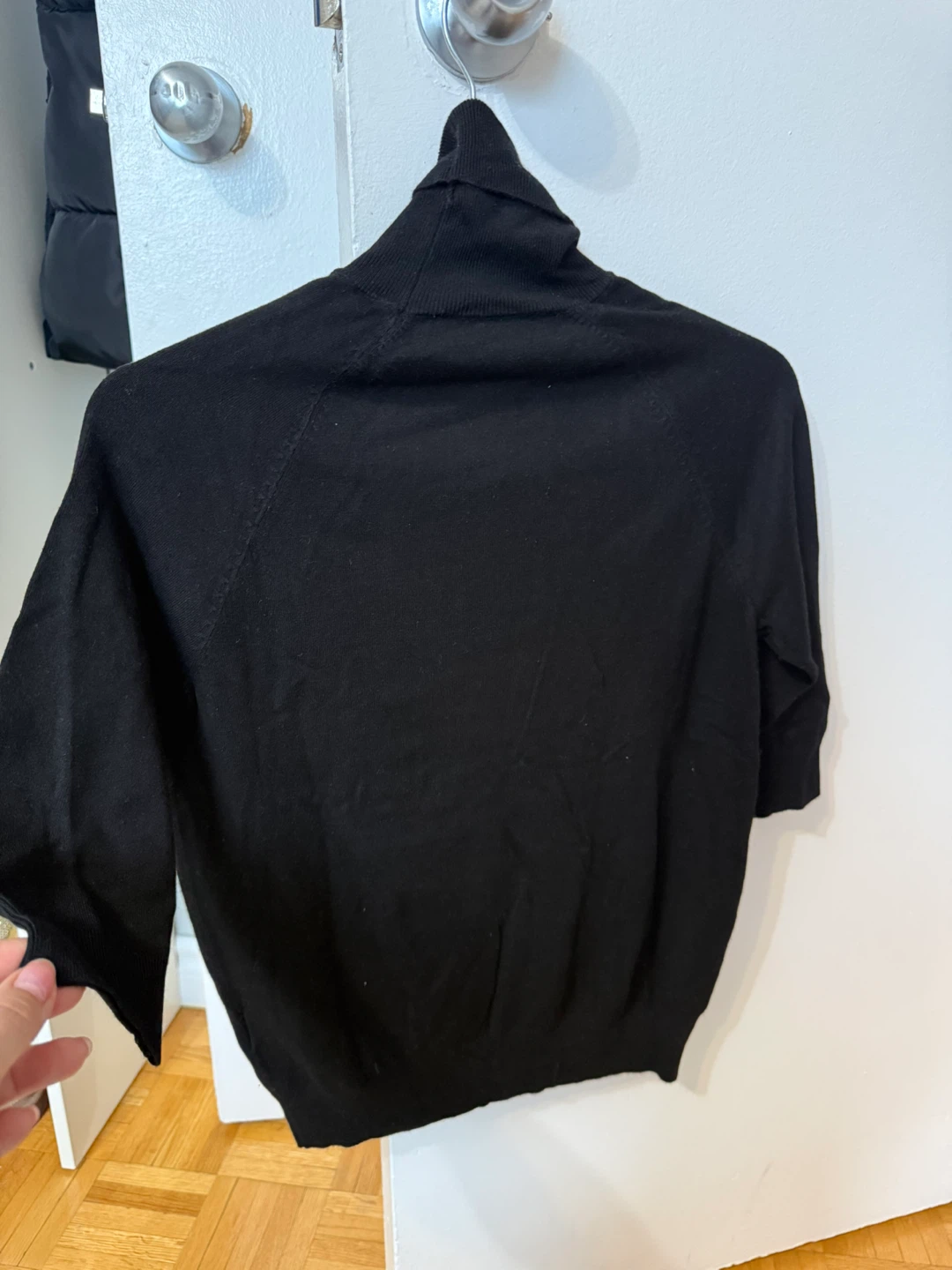 ZARA Black Short Sleeve Turtleneck Sweater - Size M - photo 5