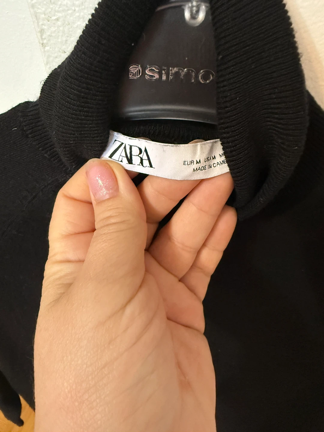 ZARA Black Short Sleeve Turtleneck Sweater - Size M - photo 3