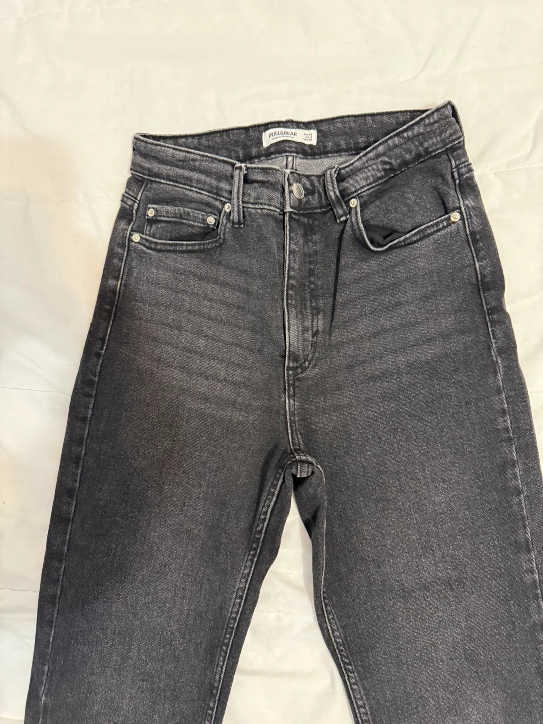 Pull&Bear Women's Charcoal Grey Denim Jeans Size EUR 38 - photo 2