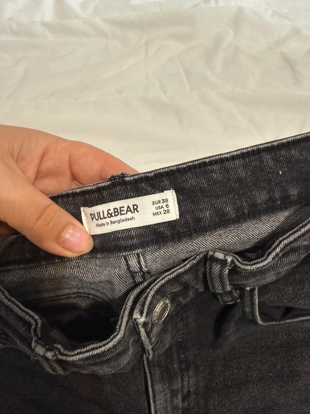 Pull&Bear Women's Charcoal Grey Denim Jeans Size EUR 38 - photo 3
