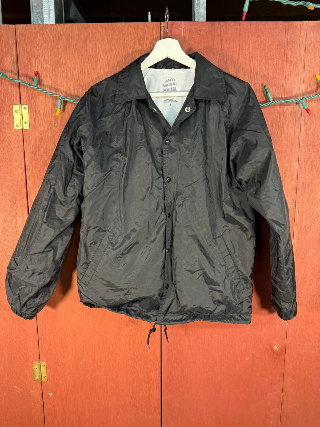 Anti Social Social Club Jacket Windbreaker Mens Size S - photo 3