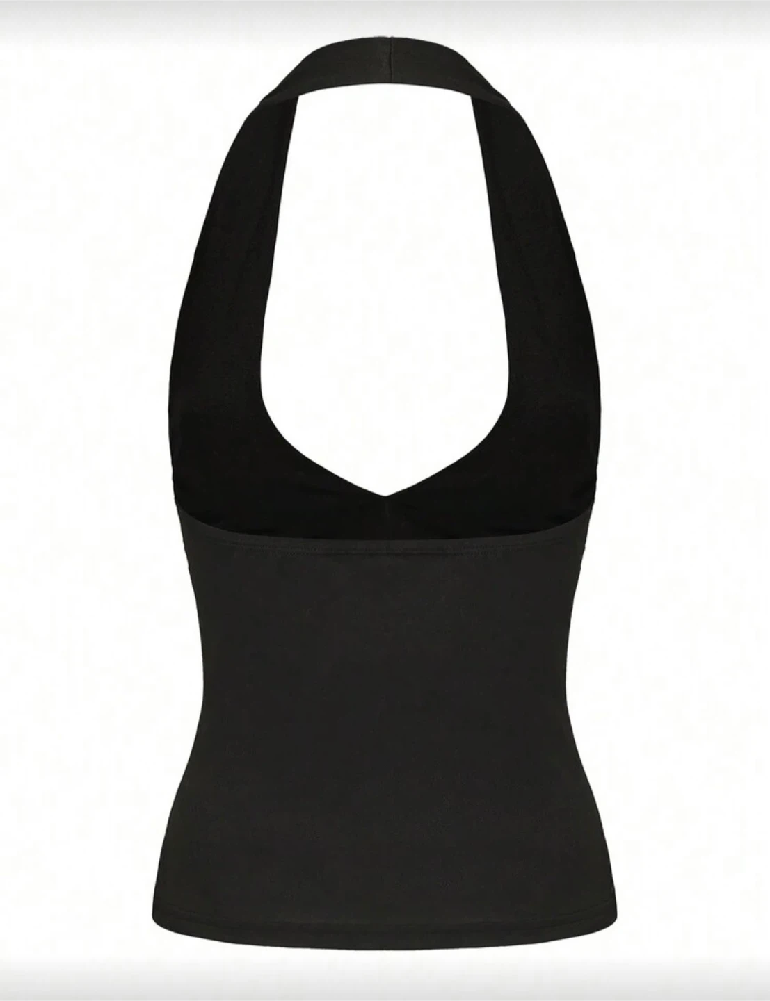 Black Halter Top with Slits- Size M - photo 2