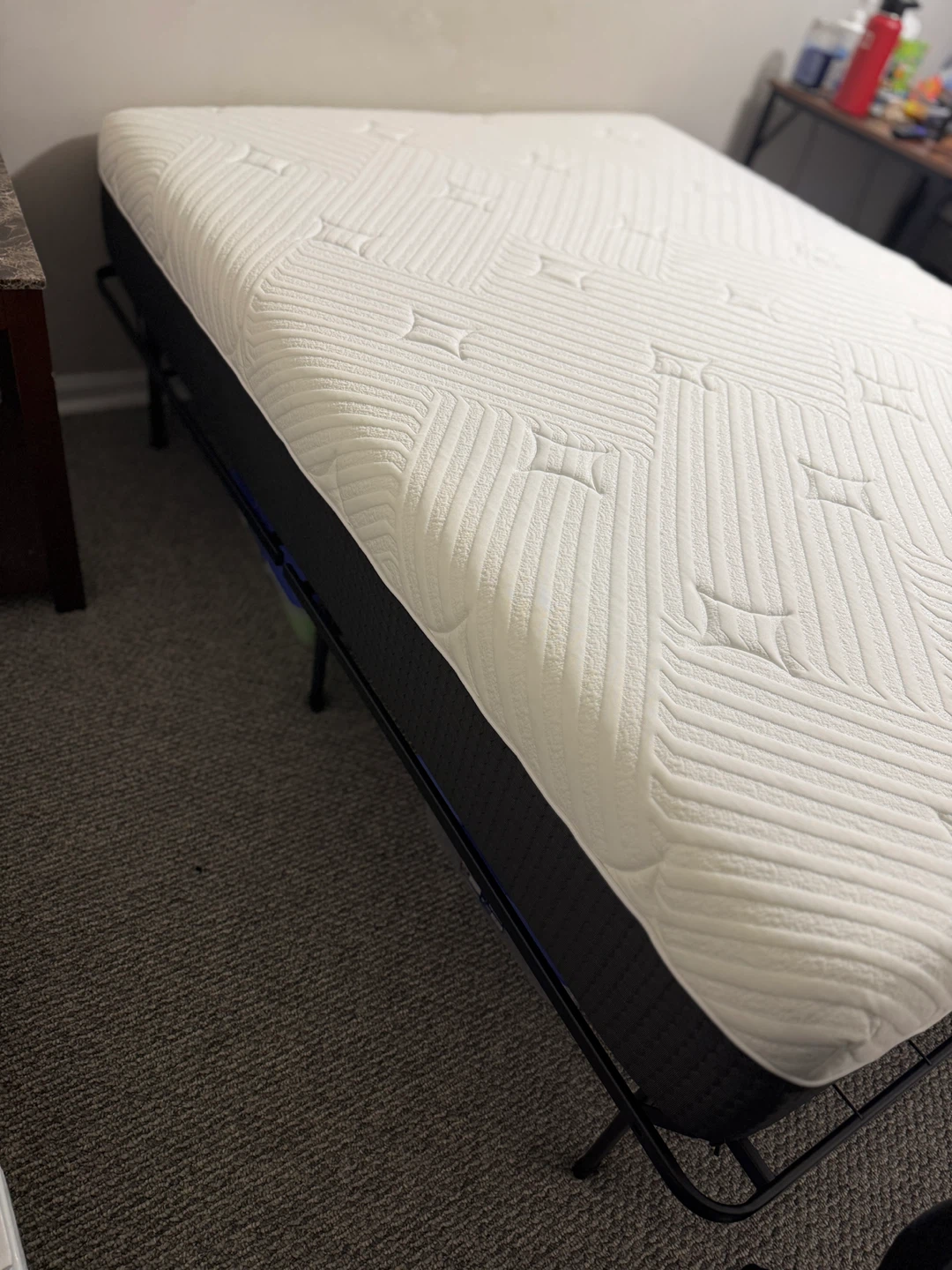 Full Size Gel Memory Foam Mattress with 14” Platform Bed Frame - photo 2